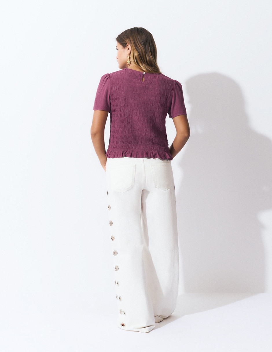 Blusa manga corta para mujer 4