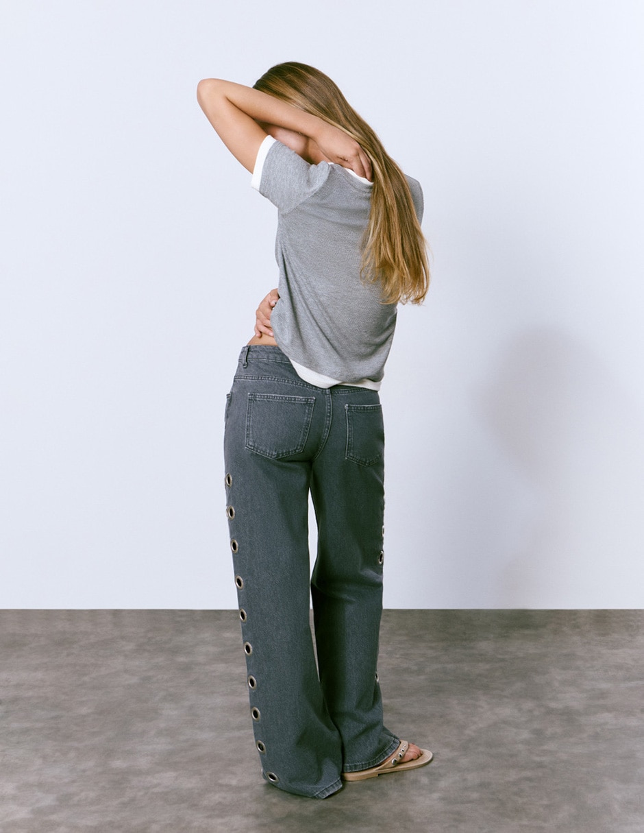 Jeans relaxed wide leg para mujer 5