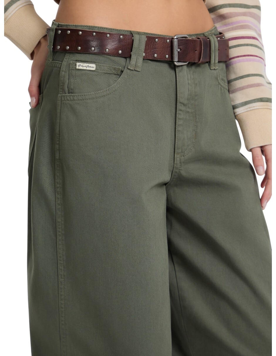 Jeans relajado corte cintura para mujer 3