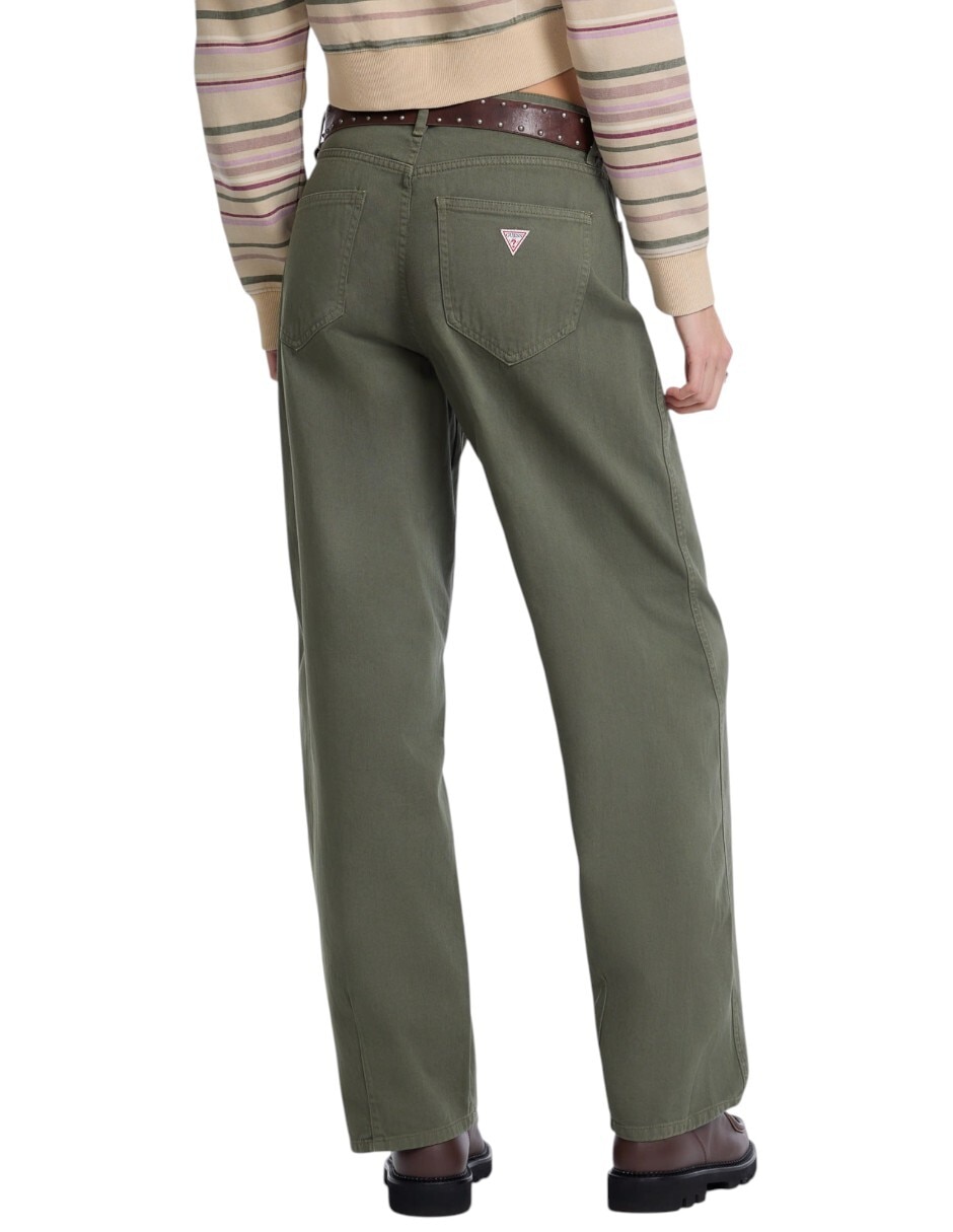 Jeans relajado corte cintura para mujer 4