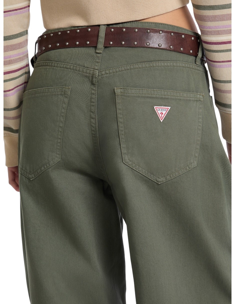 Jeans relajado corte cintura para mujer 5