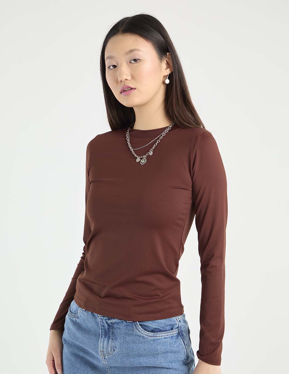 Blusa manga larga para mujer