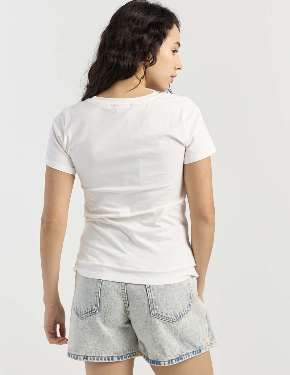 Playera manga corta cuello redondo para mujer 2