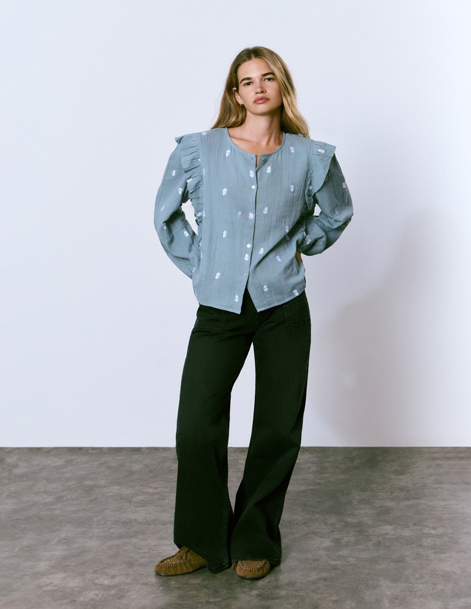 Blusa manga larga para mujer 2