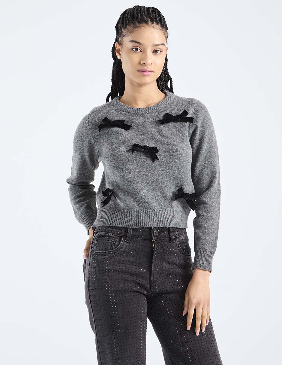 Suéter cuello redondo para mujer