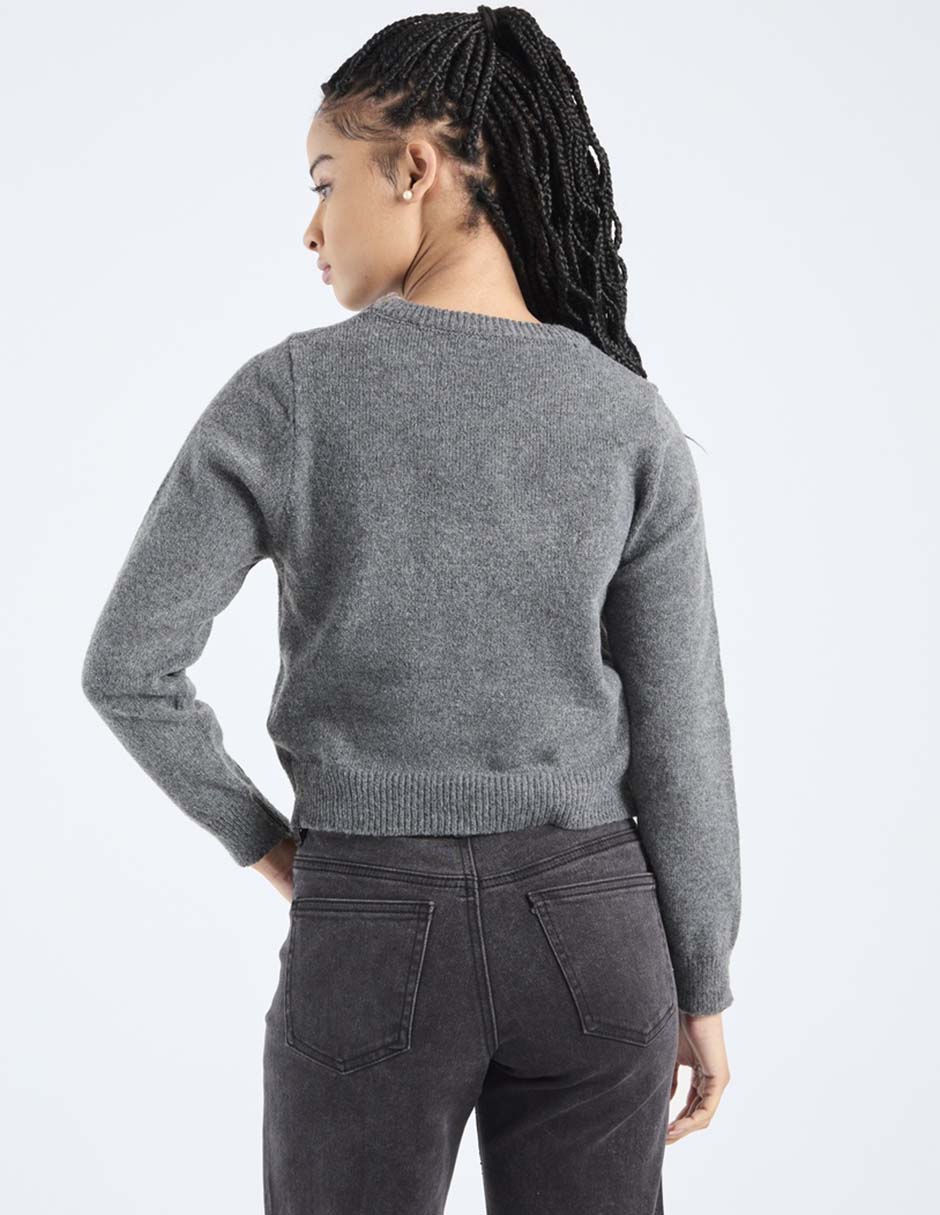 Suéter cuello redondo para mujer 2