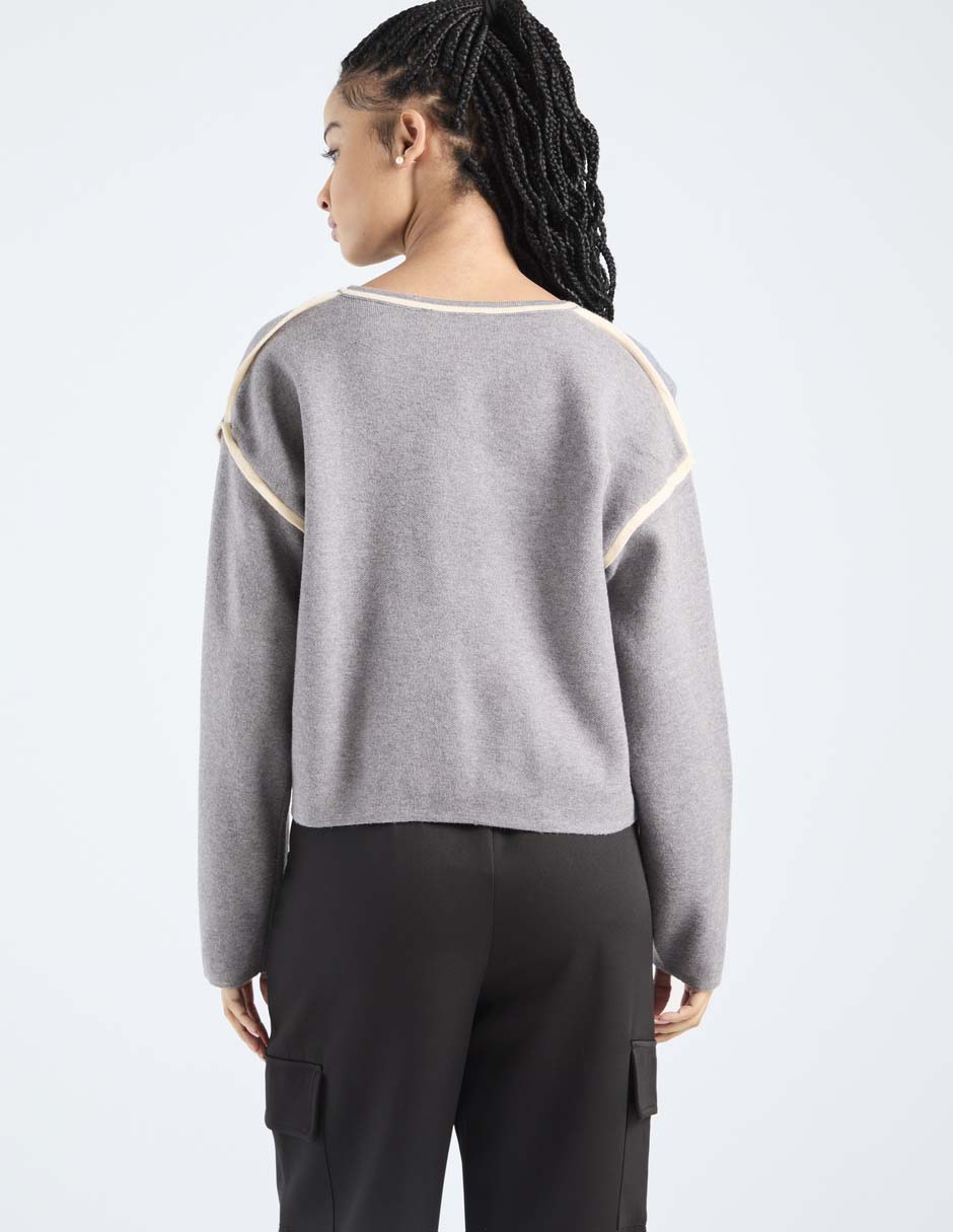 Suéter cuello redondo para mujer 2