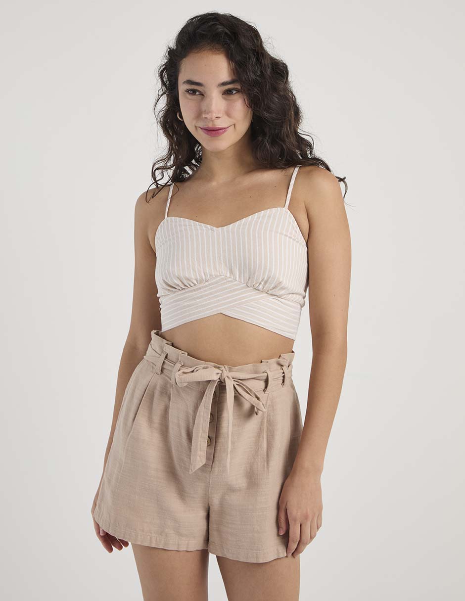 Top escote corazón tirante ajustable