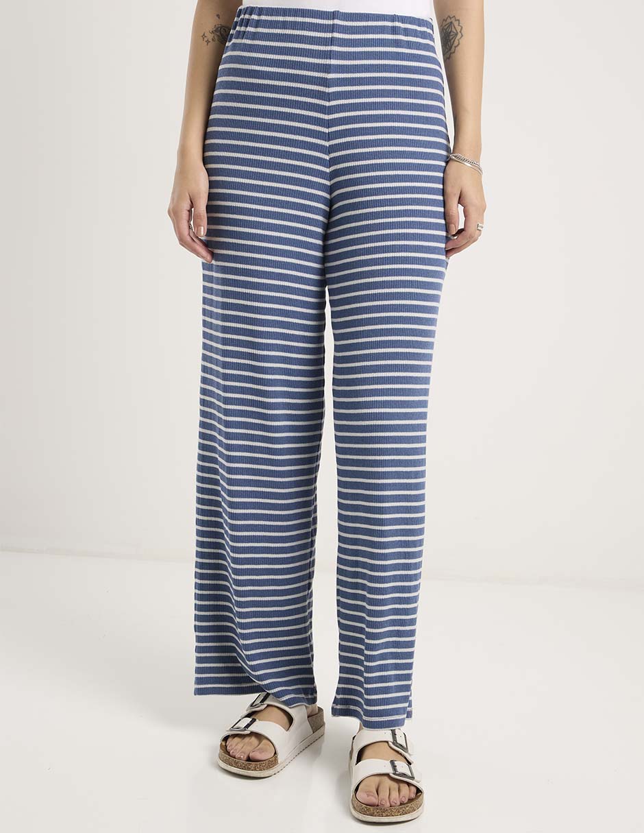 Pantalón acampanado amplio para mujer