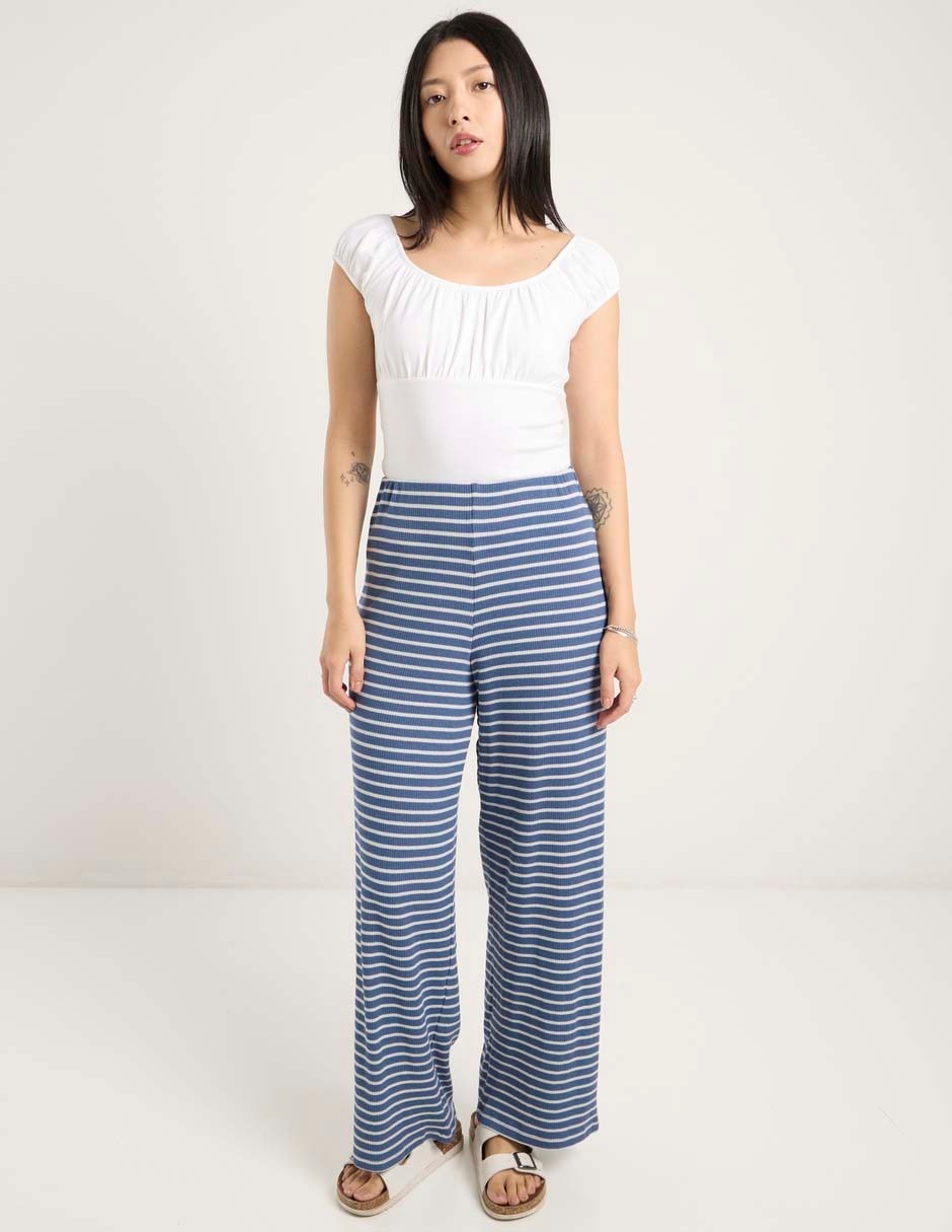 Pantalón acampanado amplio para mujer 3