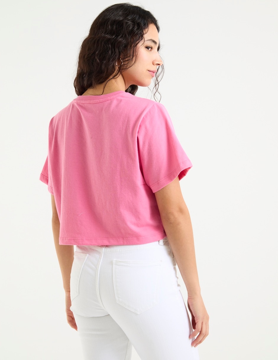 Playera manga corta cuello redondo para mujer 2