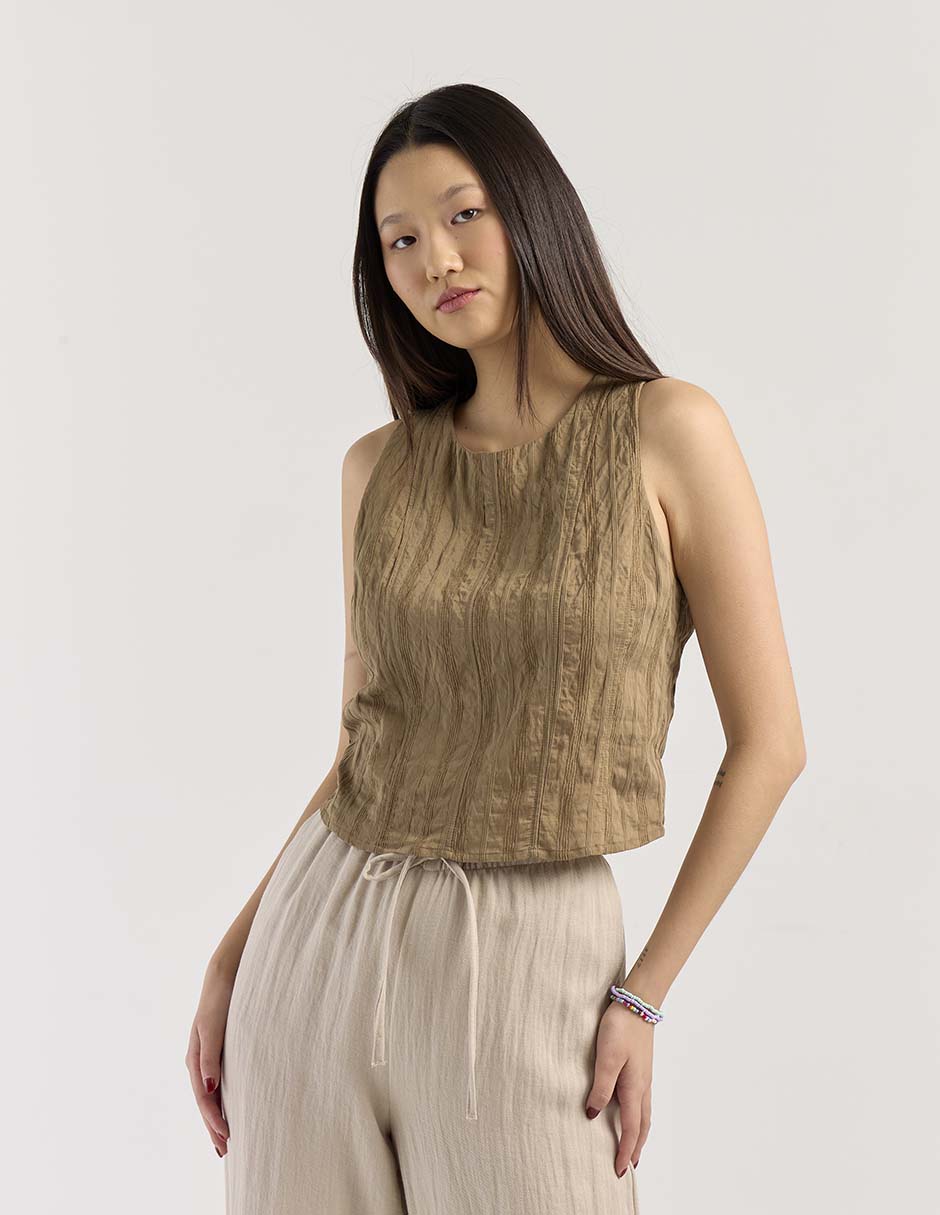 Blusa sin manga para mujer