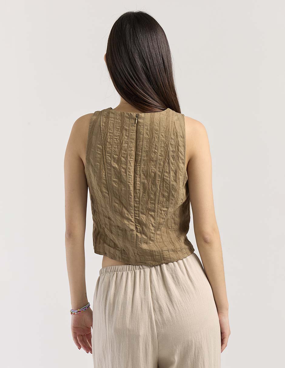 Blusa sin manga para mujer 2