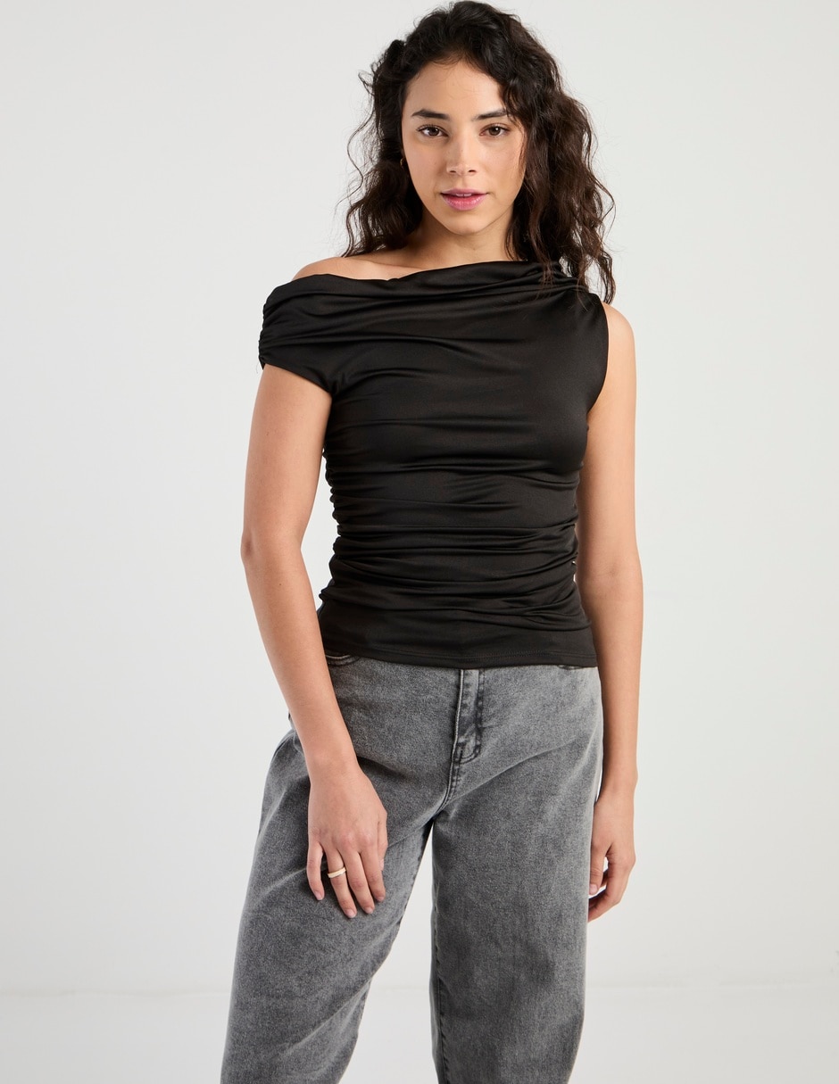 Blusa manga corta para mujer