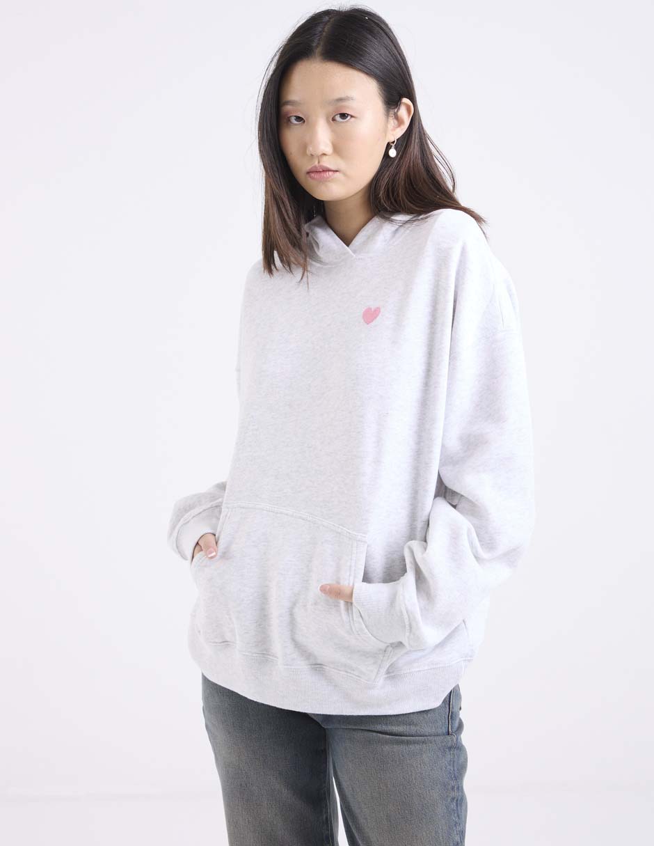 Sudadera con capucha y bolsa para mujer
