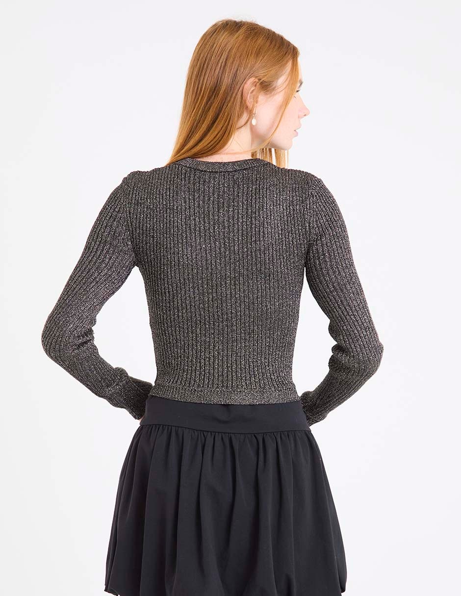 Suéter cuello redondo para mujer 2