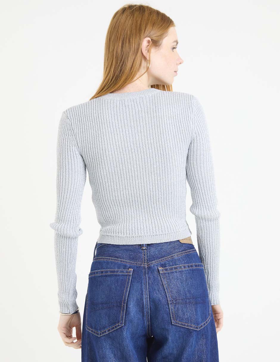 Suéter cuello redondo para mujer 2