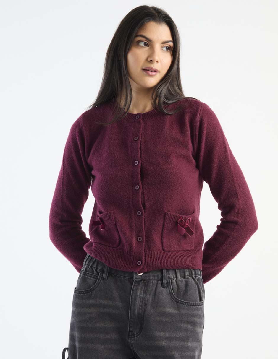 Suéter cuello redondo para mujer