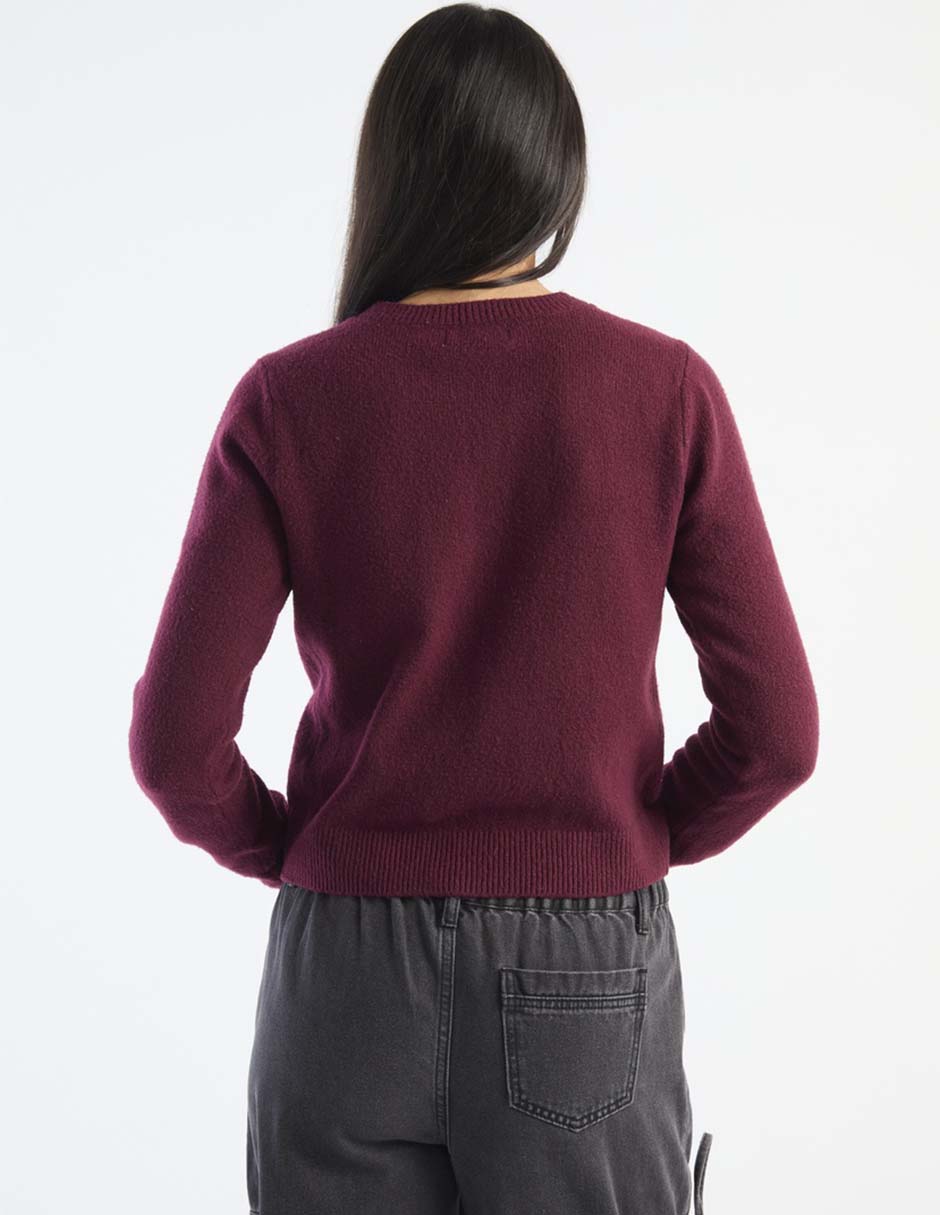 Suéter cuello redondo para mujer 2