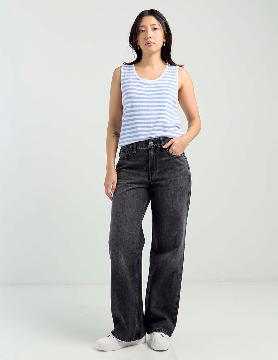Jeans relaxed straight para mujer 2