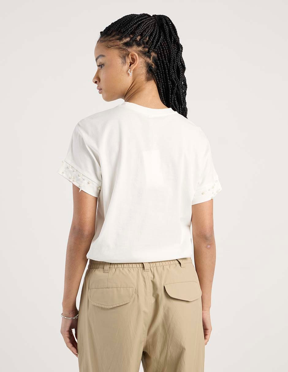 Playera manga corta cuello redondo para mujer 2