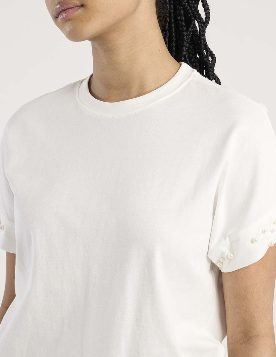 Playera manga corta cuello redondo para mujer 4