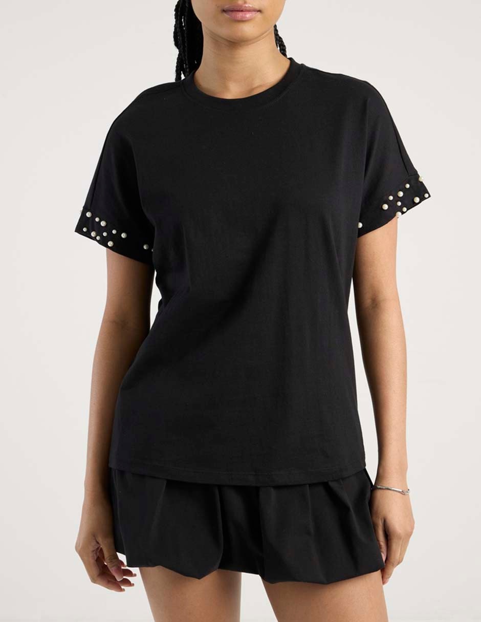 Playera manga corta Only cuello redondo para mujer