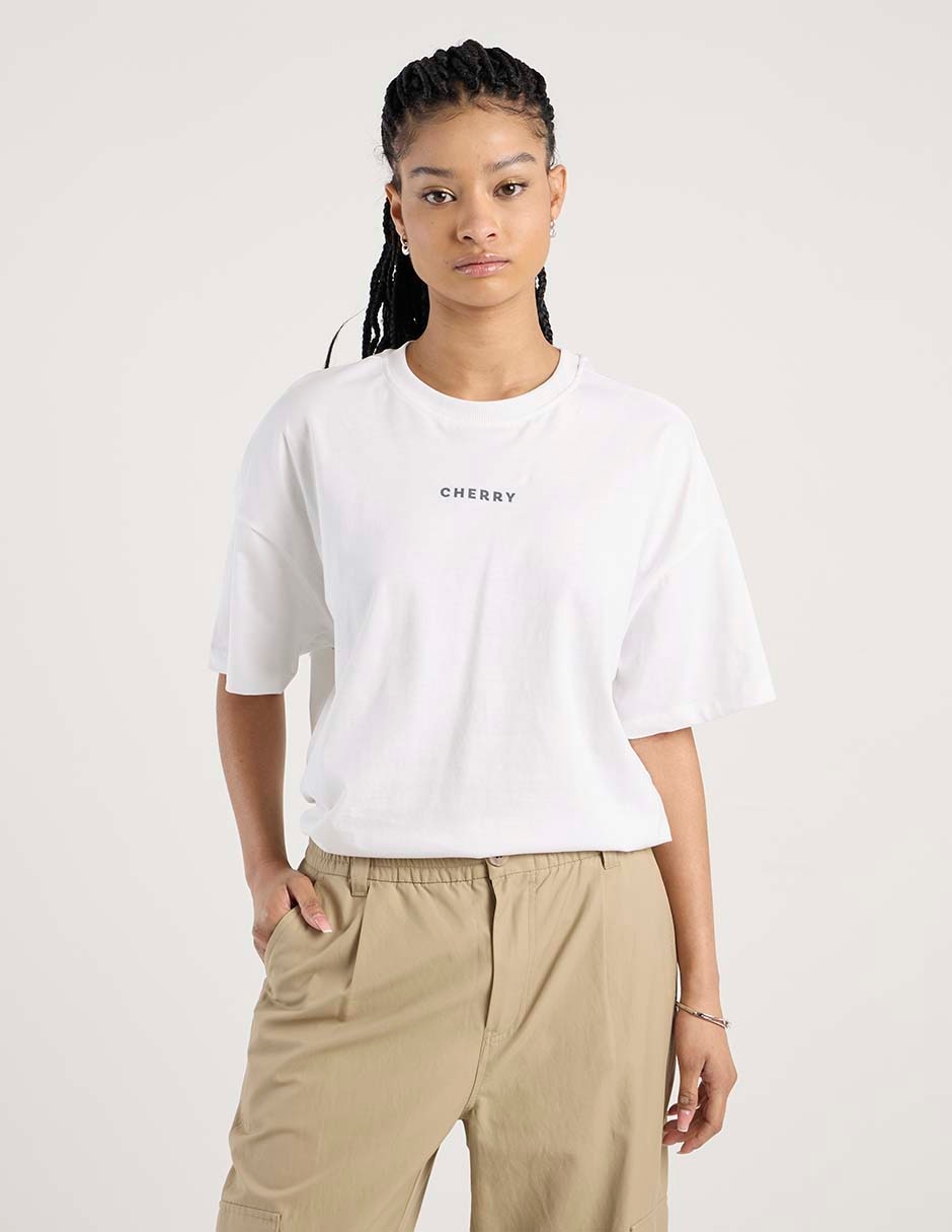 Playera manga al codo Onlcarrie cuello redondo para mujer