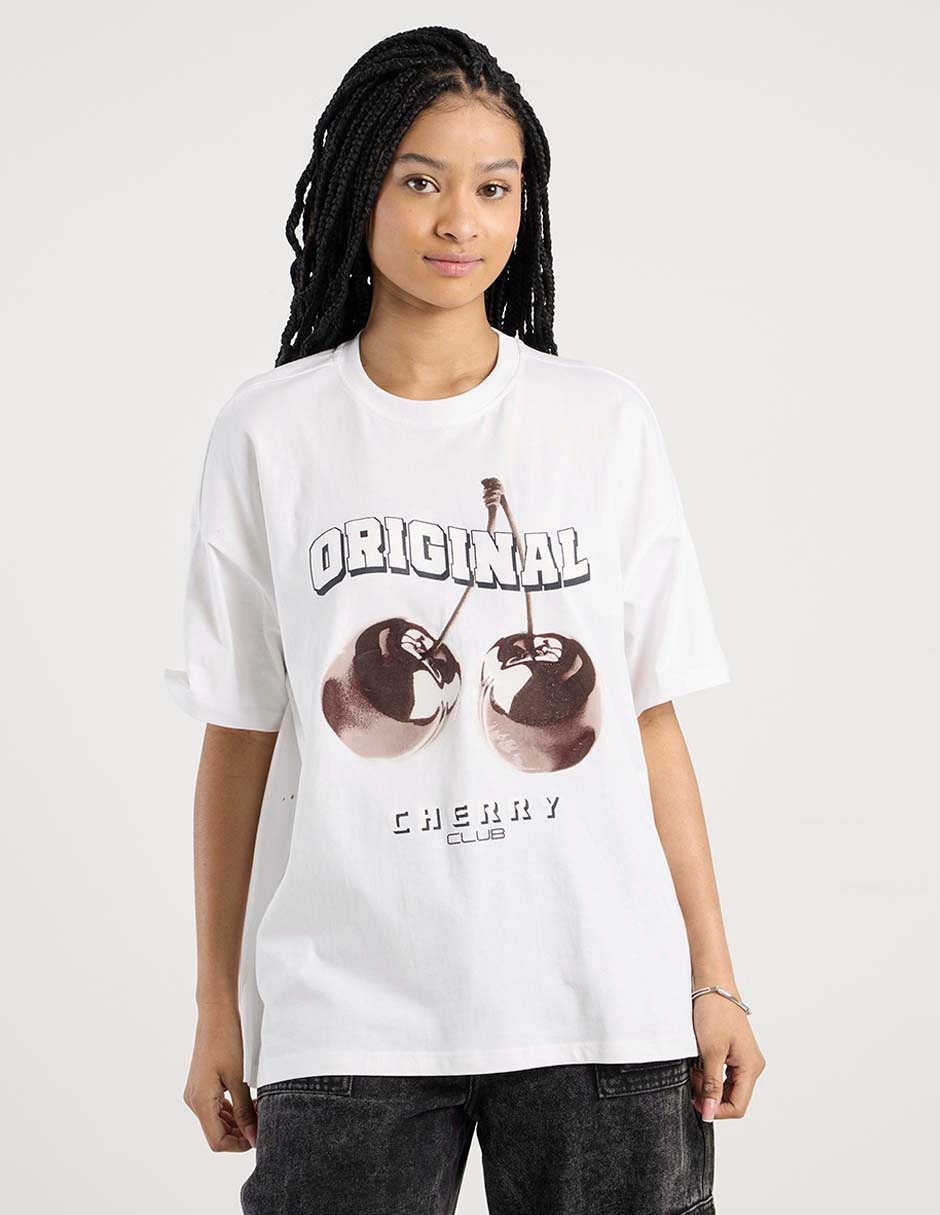 Playera manga al codo Onlcarrie cuello redondo para mujer Playera manga al codo Onlcarrie cuello redondo para mujer