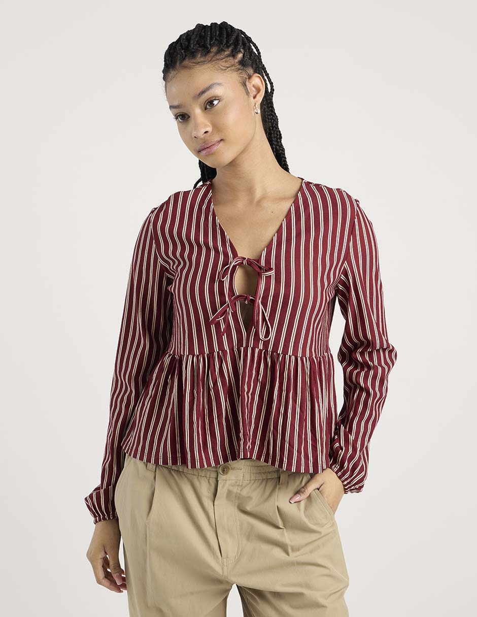 Blusa manga larga para mujer