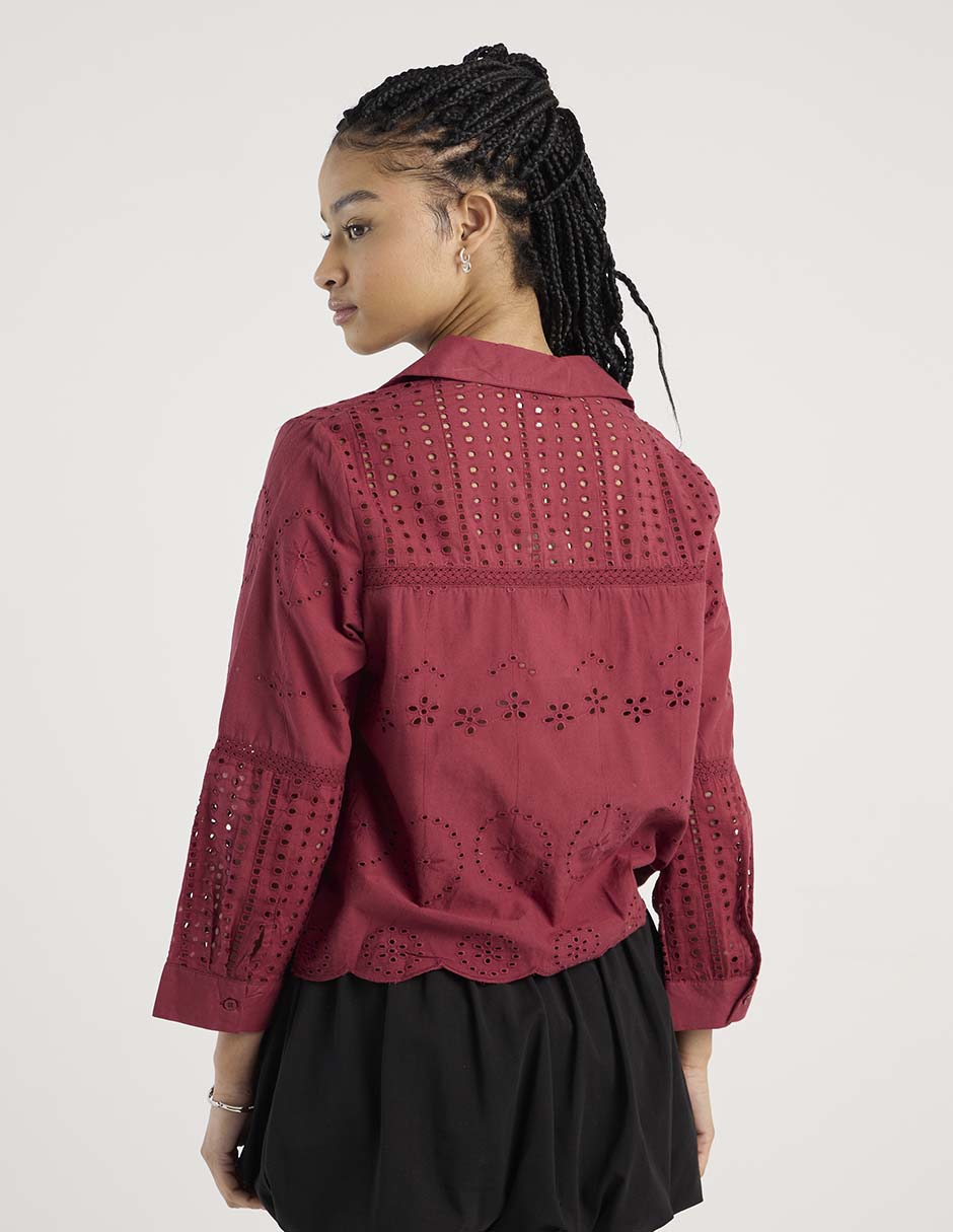 Blusa camisera manga larga para mujer 2
