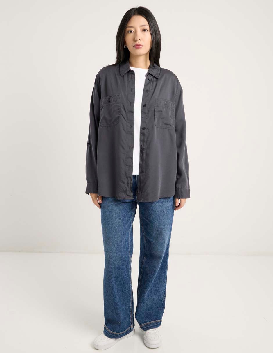 Blusa camisera manga larga para mujer 3