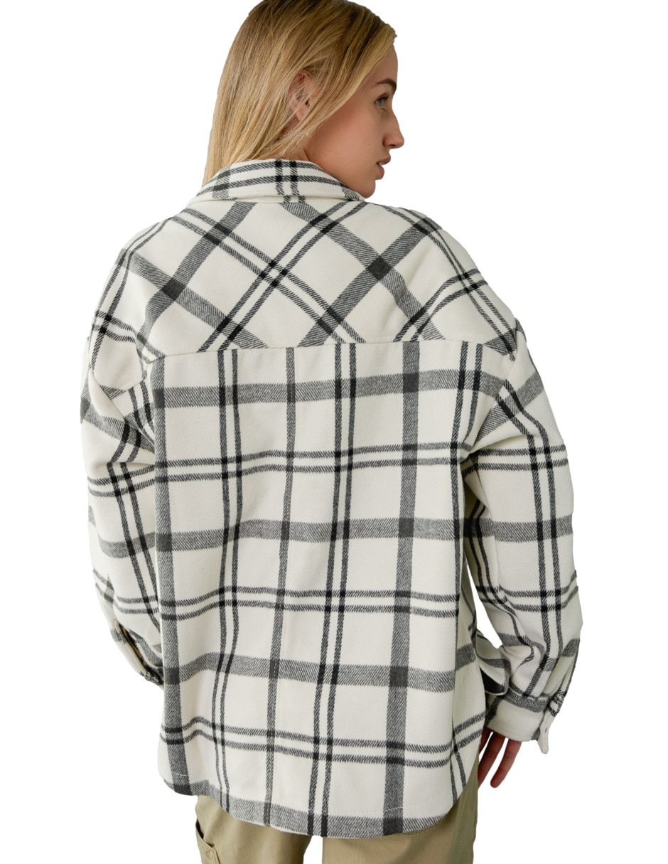 Blusa camisera manga larga para mujer