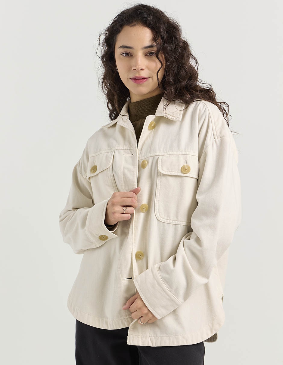 Sobrecamisa manga larga para mujer