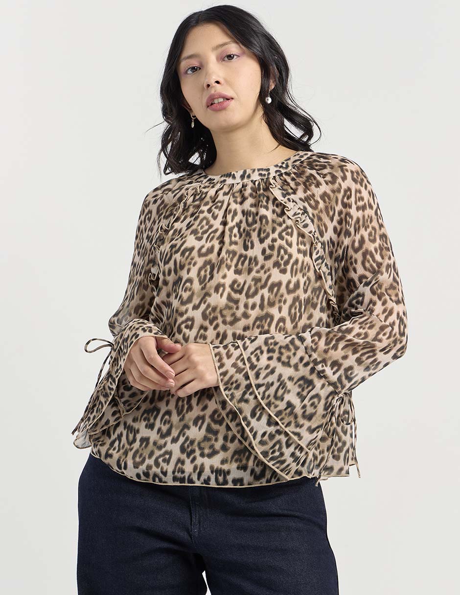 Blusa manga larga para mujer