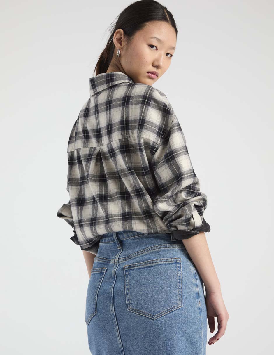 Blusa camisera manga larga para mujer 2