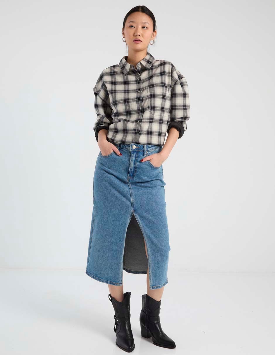 Blusa camisera manga larga para mujer 3