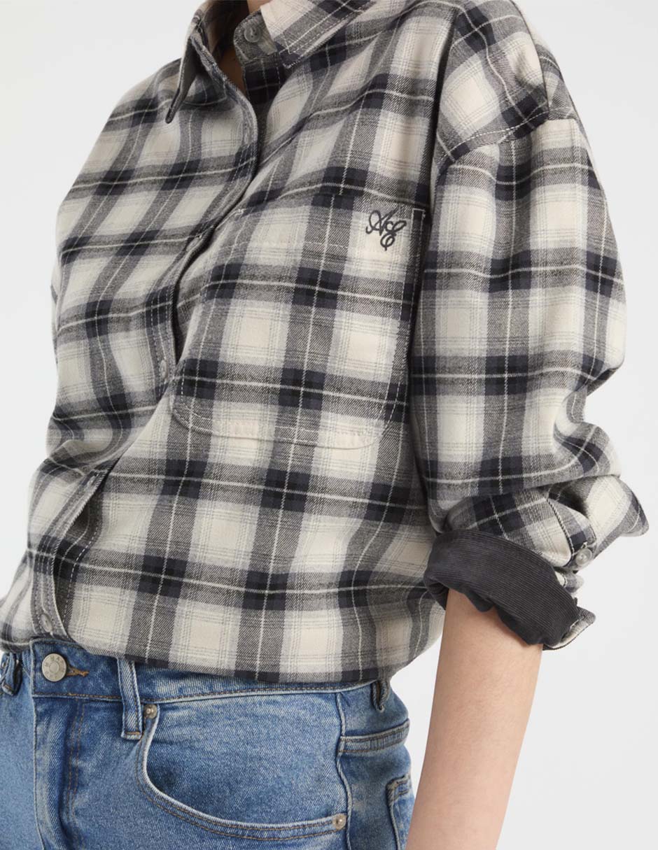 Blusa camisera manga larga para mujer 4