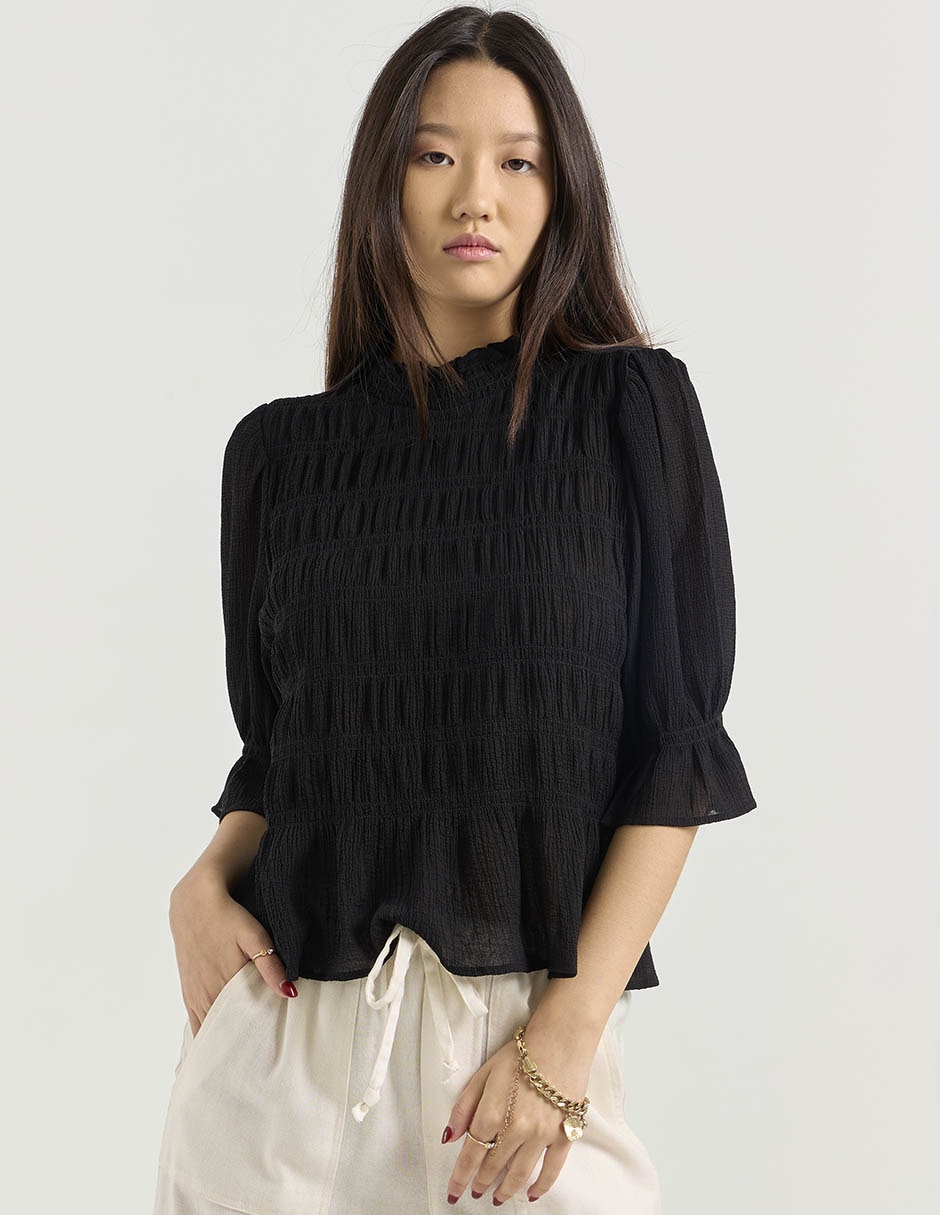 Blusa manga larga para mujer