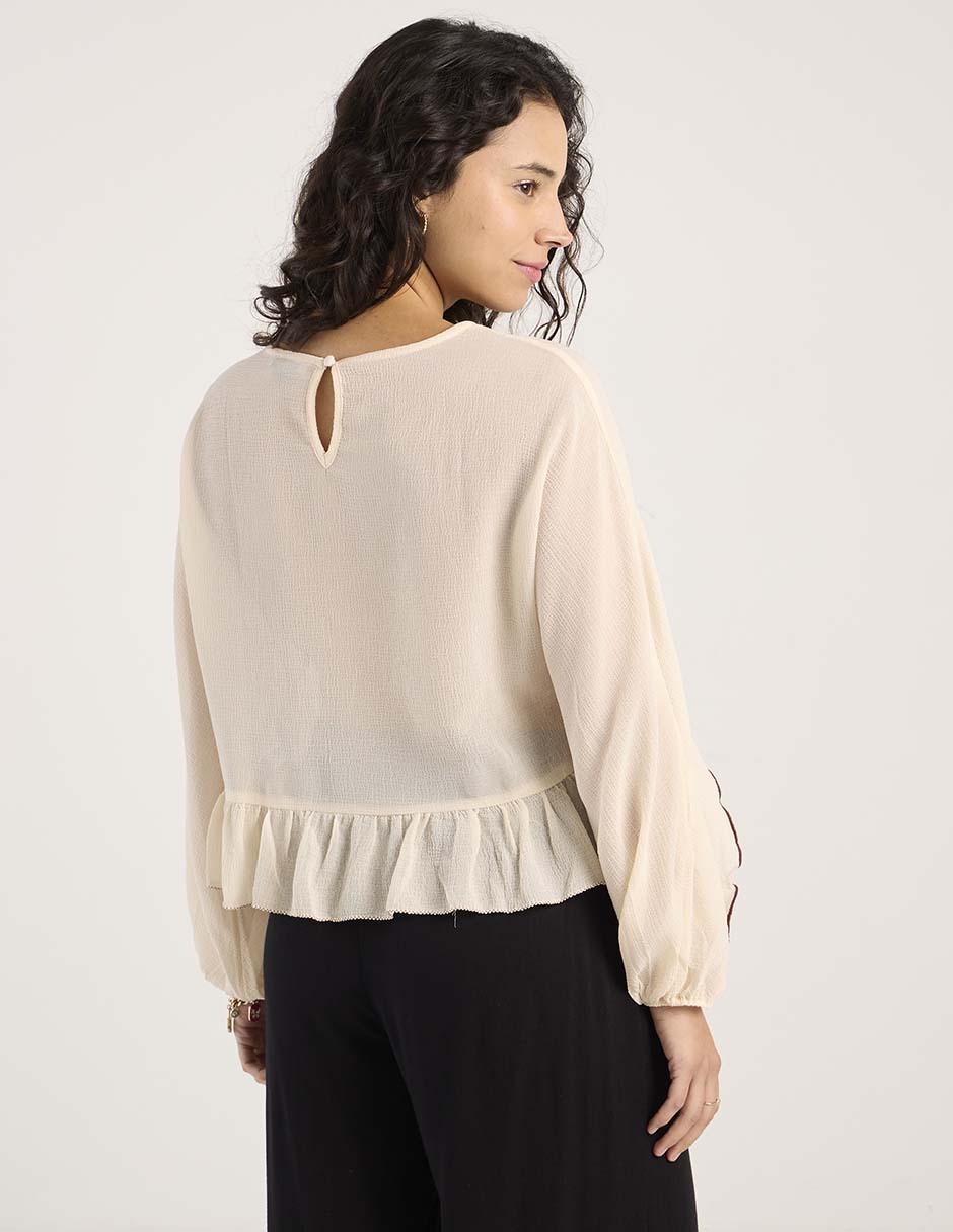 Blusa manga larga para mujer 6