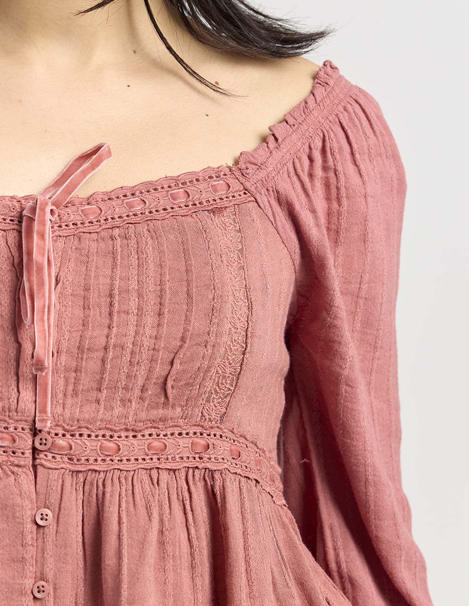 Blusa manga larga para mujer 4