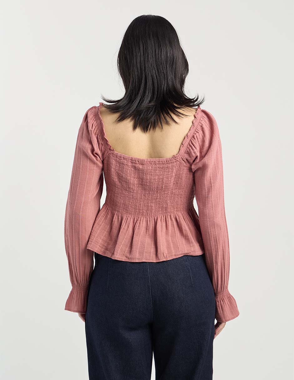 Blusa manga larga para mujer 6
