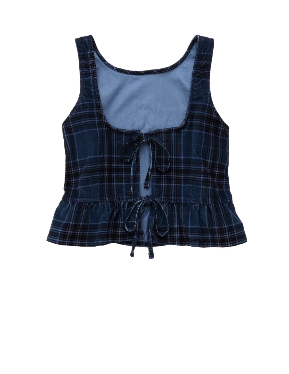 Top cuello redondo escote espalda abierta tirante ancho 4