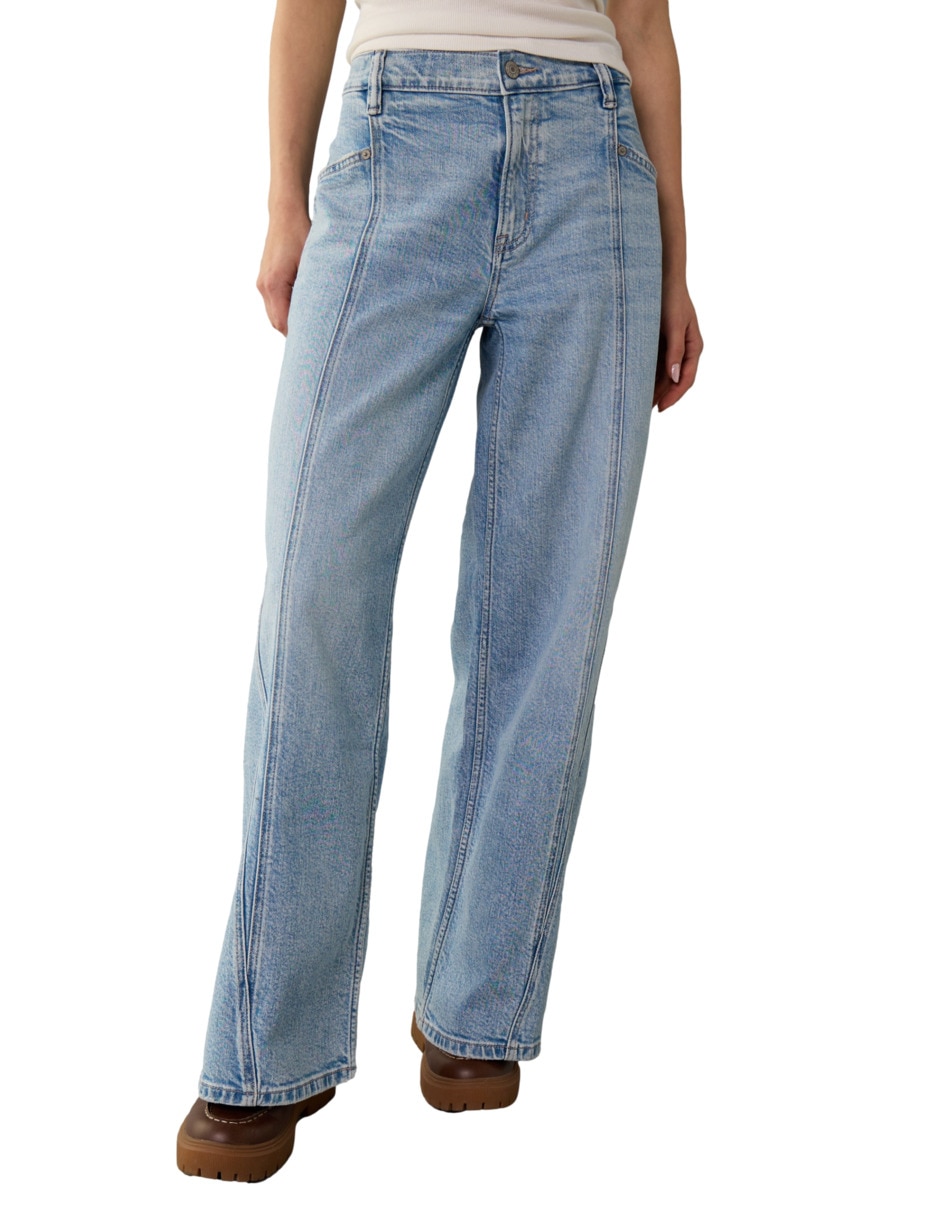 Jeans relaxed wide leg para mujer