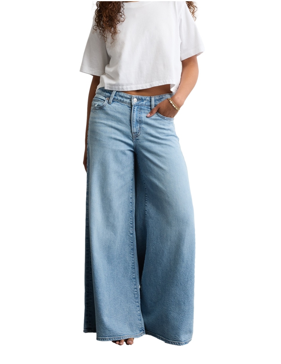 Jeans acampanado baggy Fashion para mujer