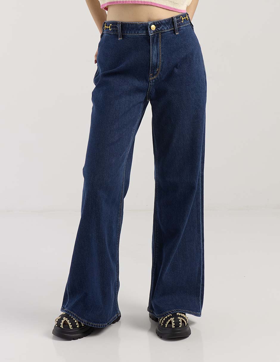 Jeans relaxed wide leg para mujer
