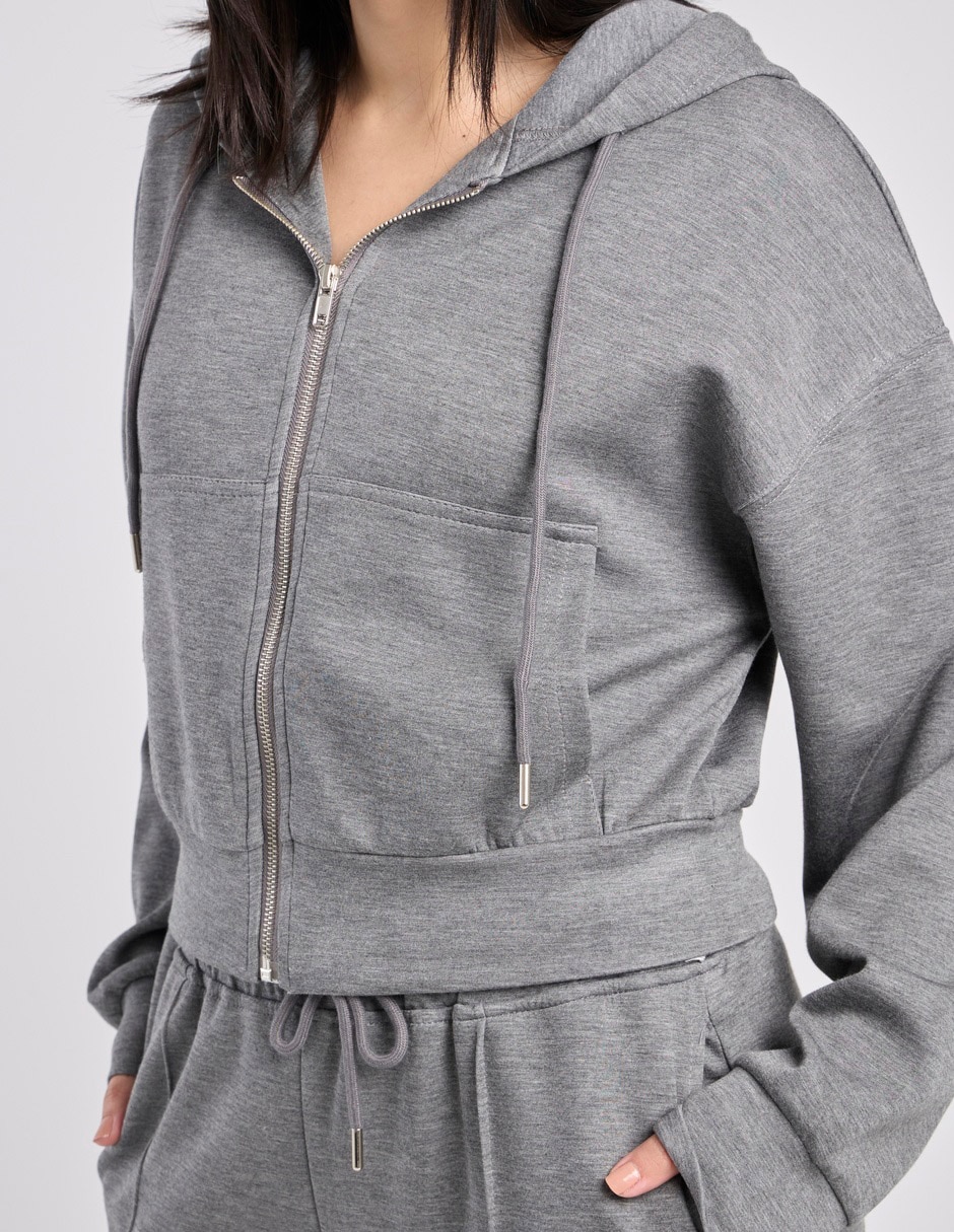 Sudadera con capucha y bolsa para mujer 4