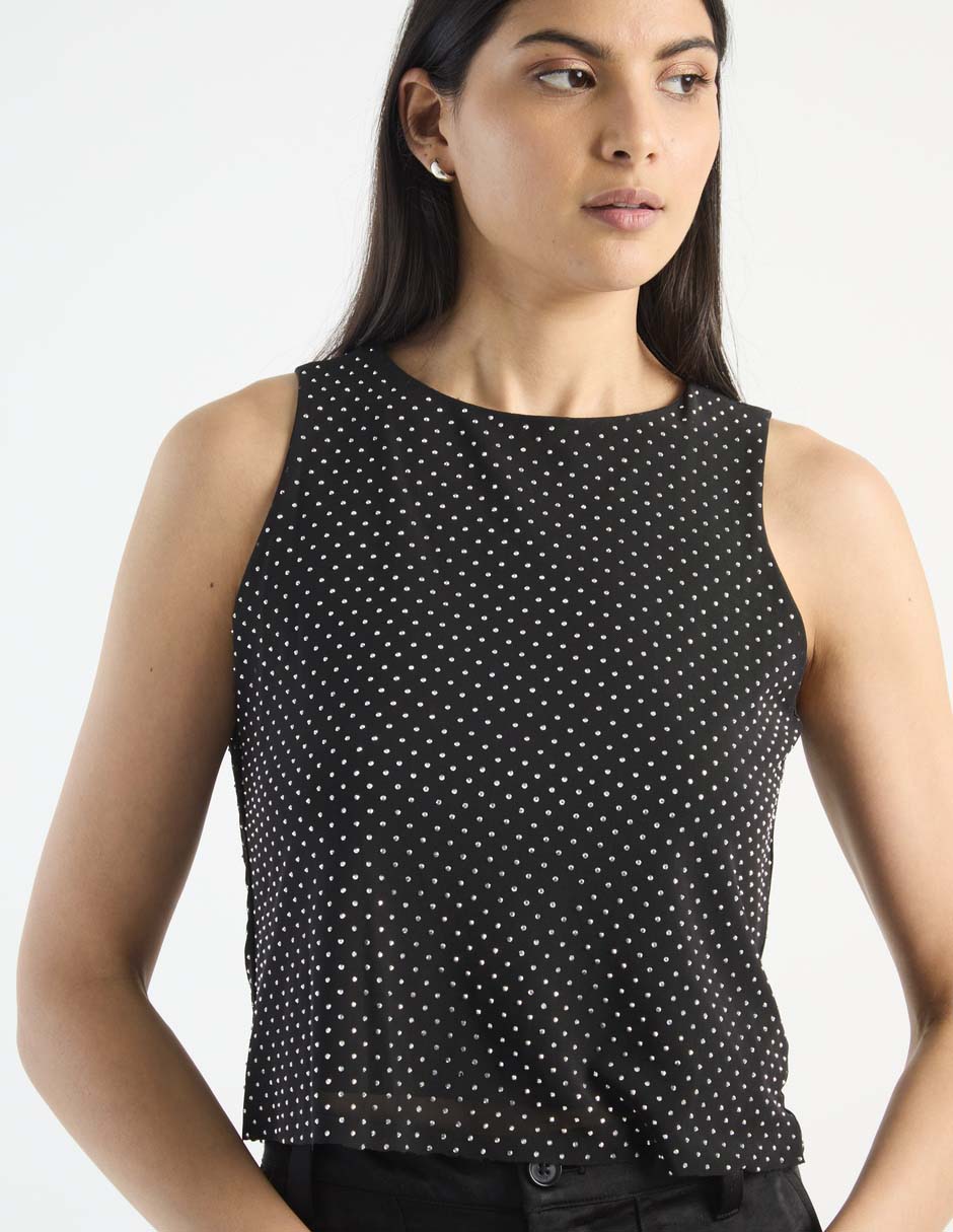 Top cuello redondo tirante ancho 4