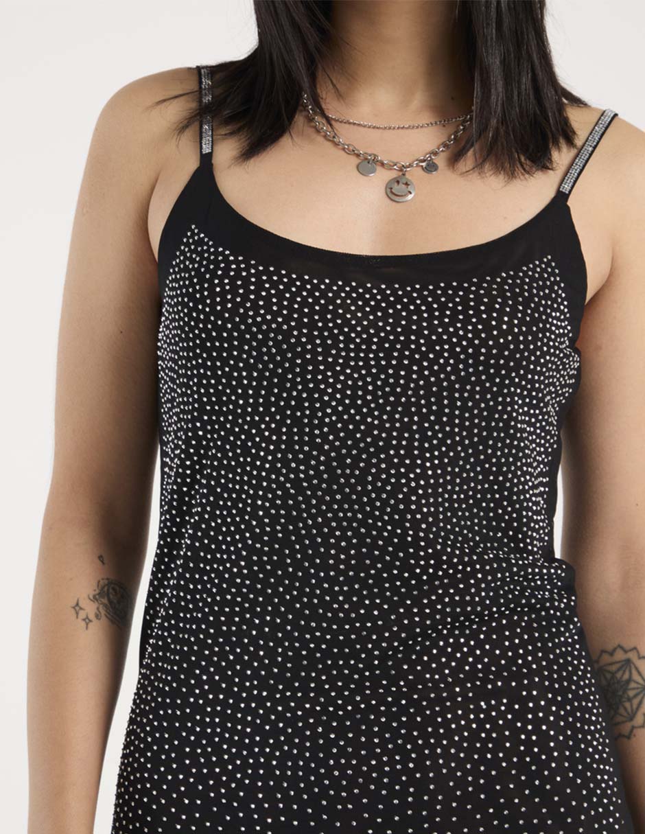 Vestido midi de fiesta escote redondo 4