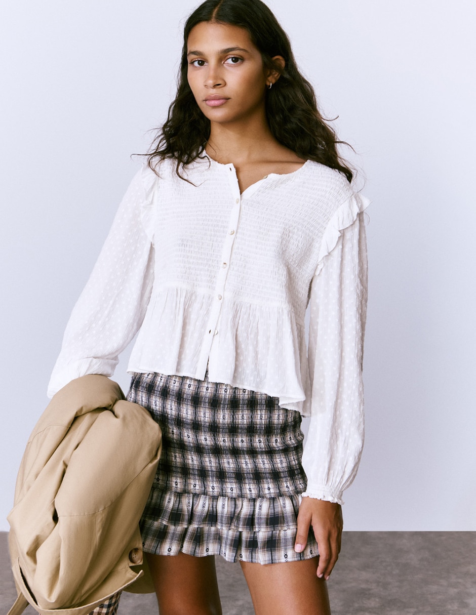 Blusa manga larga para mujer